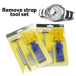 11Pcs Set Watch Band Link Remover Repair Tool Kit Set+Hammer +Watch Strap Holder+EXTRA PINS Convenient Watch Accessories Repair