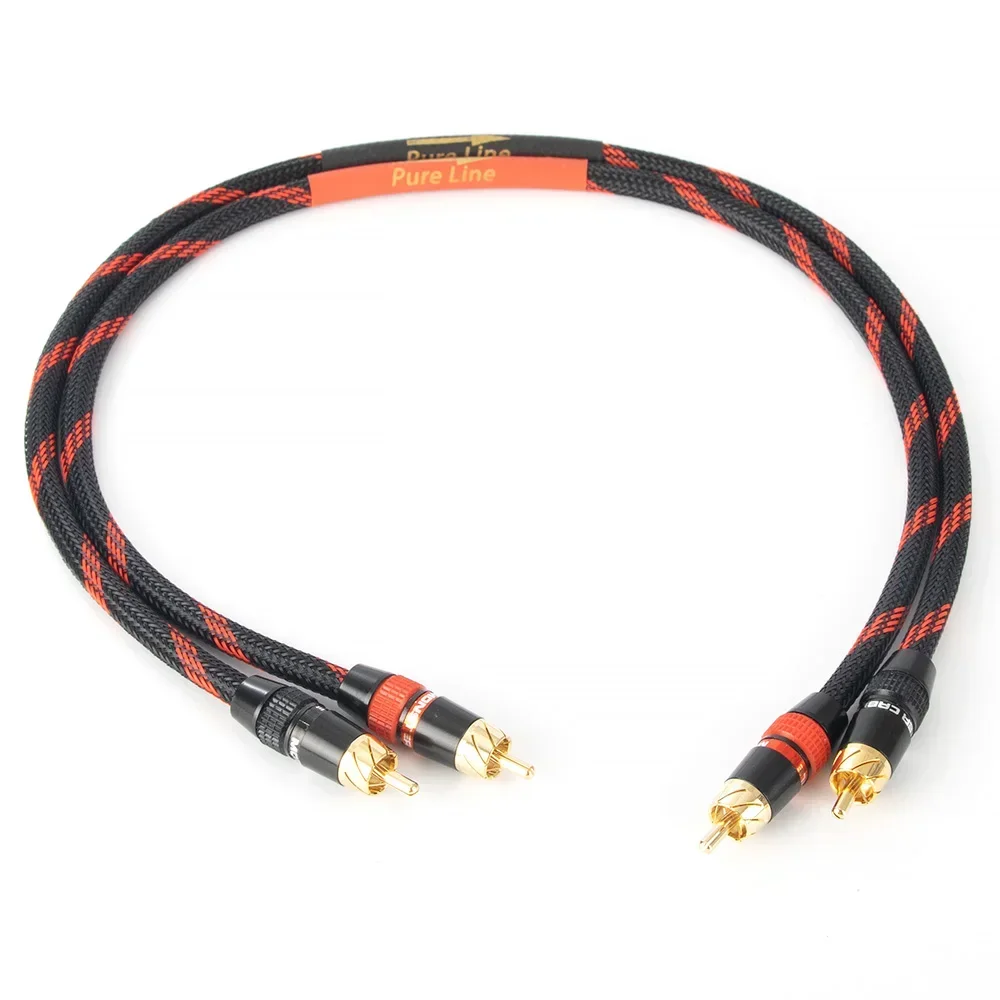 Cable RCA de alta fidelidad 2RCA a 2 RCA Cable de Audio macho a macho Cable de Audio RCA chapado en oro para cine en casa DVD TV amplificador CD Soundbox