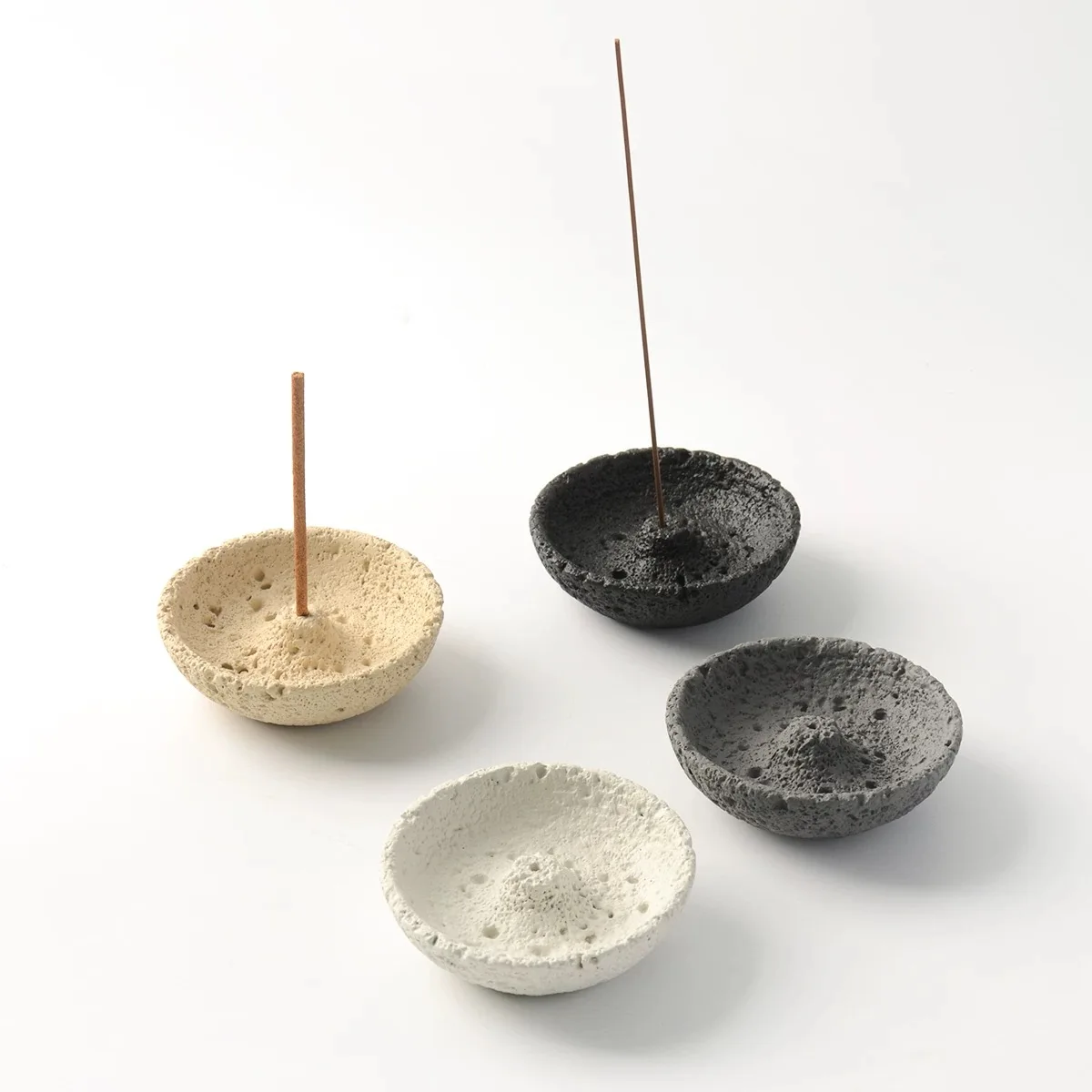 

Meteorite Texture Cement Incense Holder Silicone Mold - DIY Concrete Aromatherapy Stick Holder Mold for Jesmonite, Zen Decor