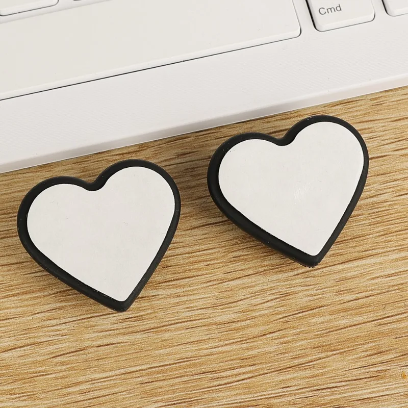 3holes Heart Shaped Desktop Silicone Cable Winder Organizer Holder Cord Management Clips for Mouse Earphone Date Cable