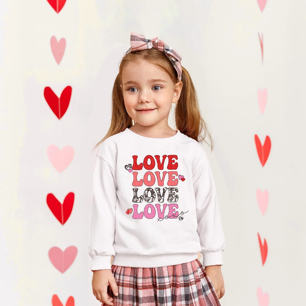 Valentine's Day Kids Print Shirt Long Sleeve Cute Sweatshirt Mr Steal Your Heart Sweatshirt Long Sleeve Crewneck Pullover Tops