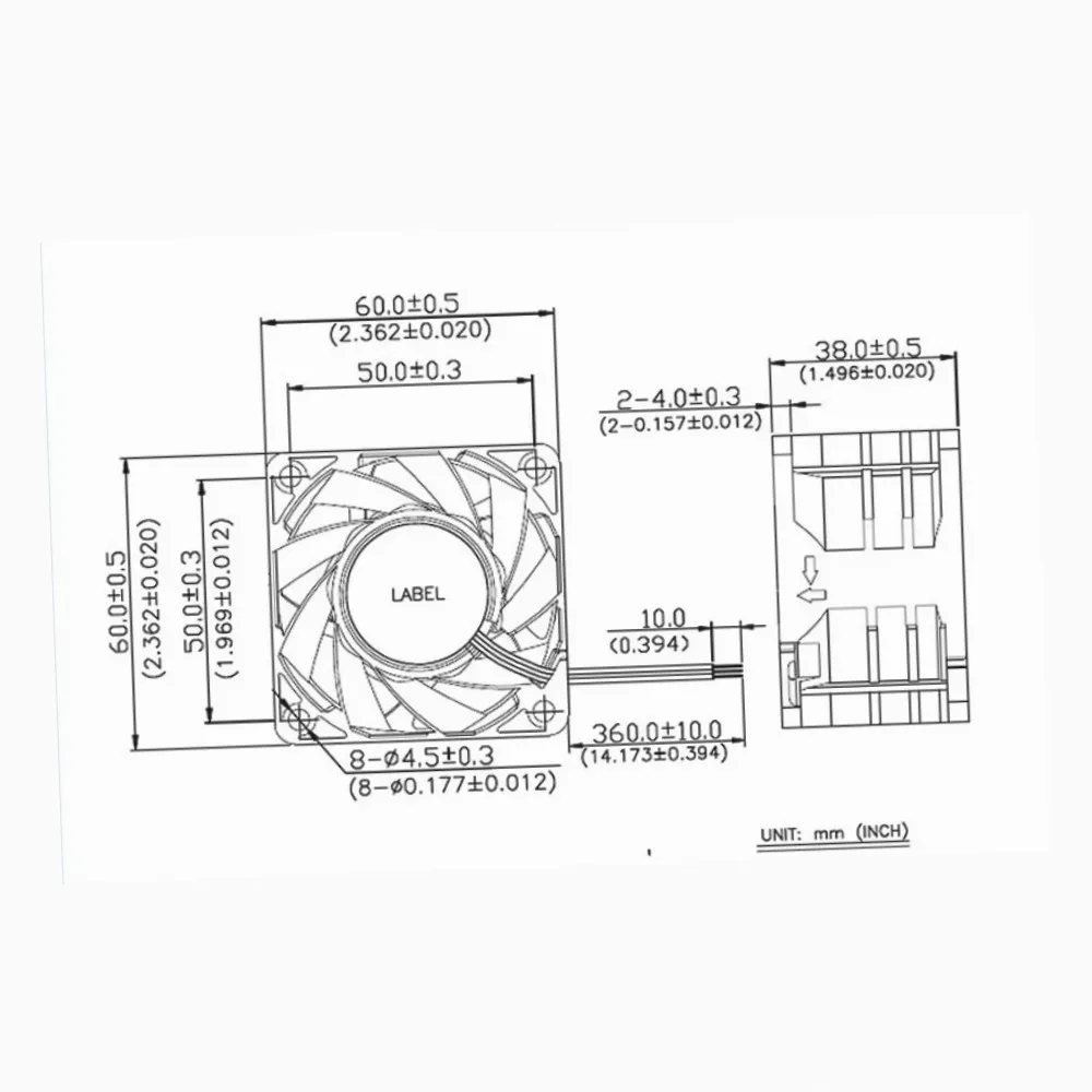 DC 24V violent ball 60x60x38mm 60mm industrial control frequency converter server cooling fan