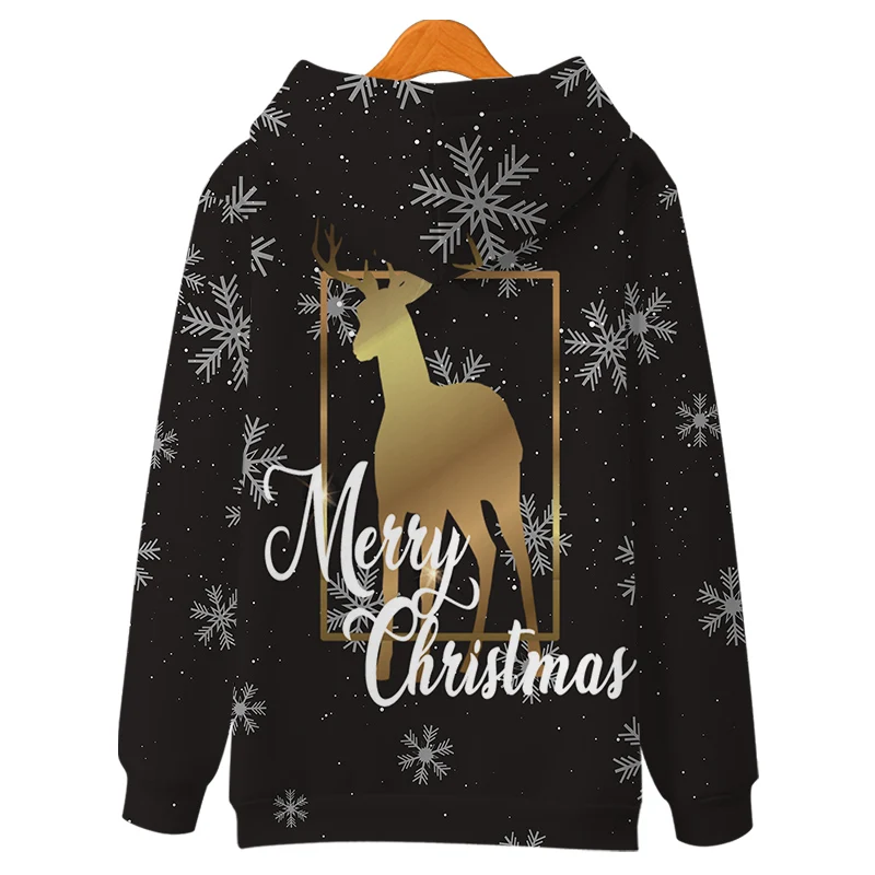 Christmas sweaters for men and women, children's parent-child clothing, elk Santa Claus clothing, jacket