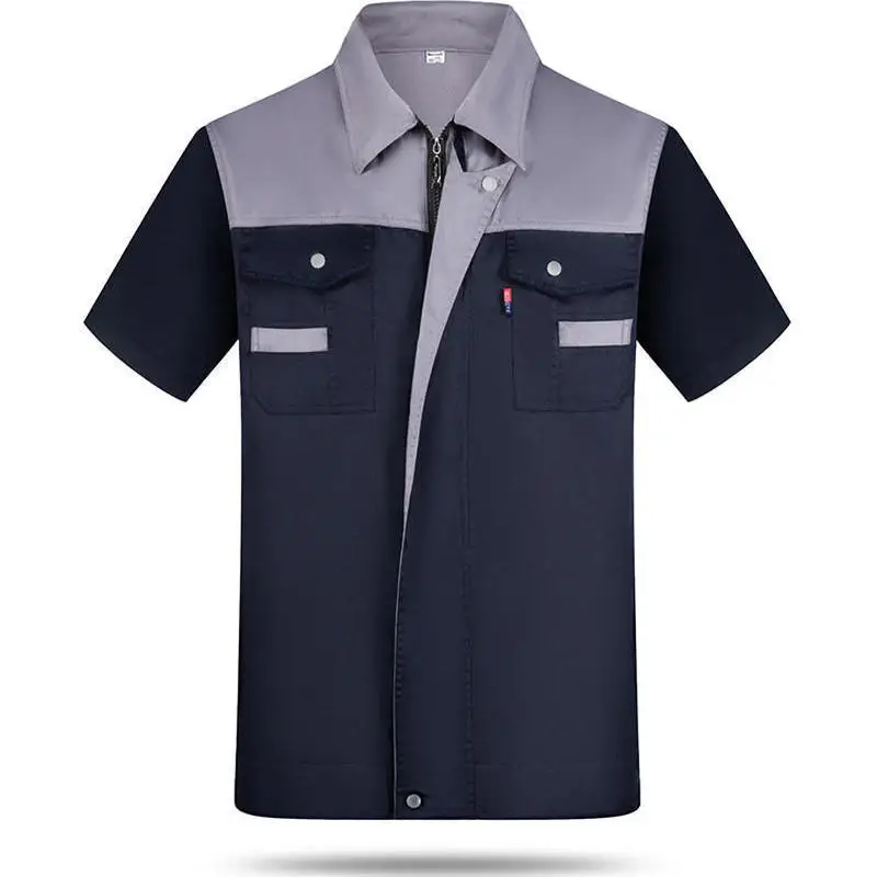 Men's Labor Insurance Clothes, Work Clothes Resistant and Dirt-resistant Factory Workshop, Construction Site Auto Repair Clothes