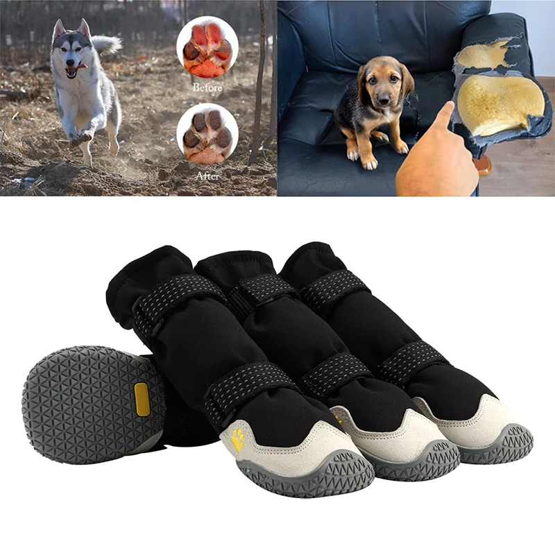 Long Dog Boots Splash-proof Not Fall Off Boots Super Relocation Wear-resistant Outdoor Sports Pet Dog Shoes Pets Supplies