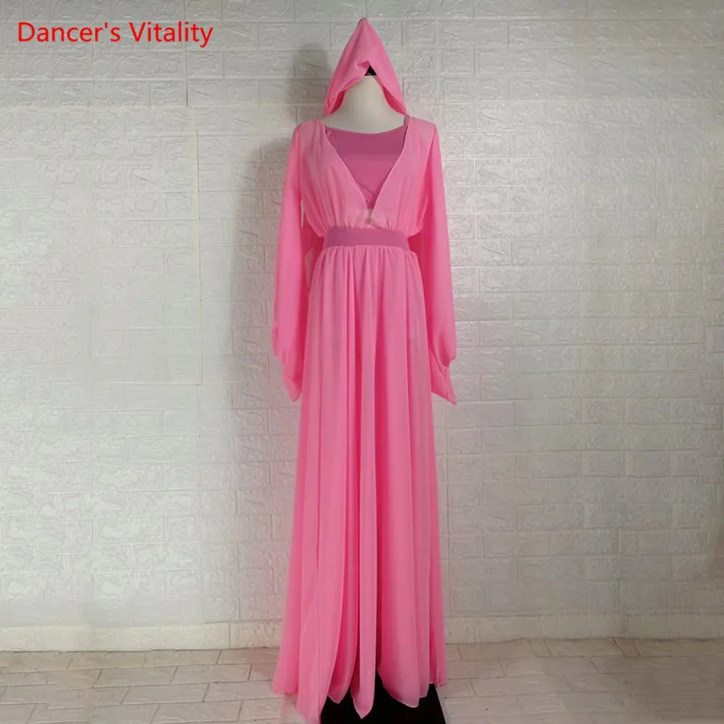 Belly Dancer Female Child Adult Elegant Tulle Robe Practice Clothes Girl Long Skirt High-end Custom Performance Clothing Suit