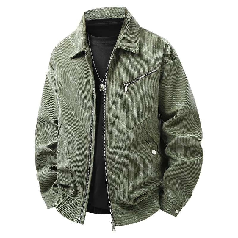 

Повседневные мужские куртки с отложным воротником, пальто, модная удобная мужская одежда на молнии, качественная универсальная верхняя одежда, новинка весны 2023 г.