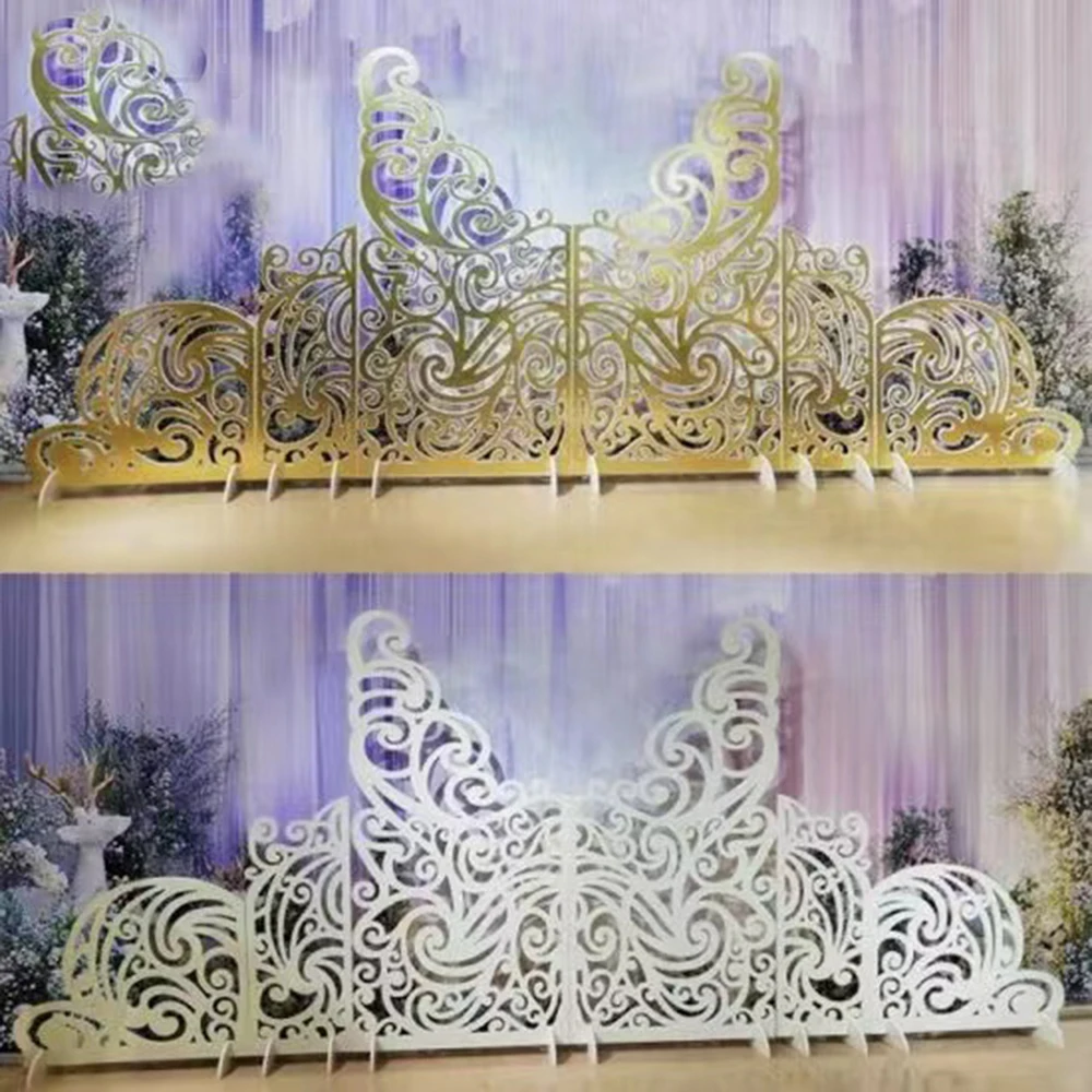 2 Color In Available Golden And Silver Elegant Popular Backdrops Stand For Wedding Events For Sales