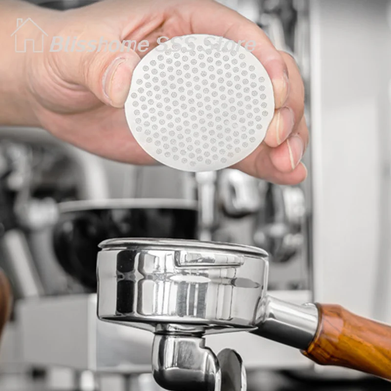 【S】1Pc Barista DIY Accessories Espresso Puck Screen Coffee Filter 51/53/58.5mm Portafilter Reusable Display Holder 0.8mm