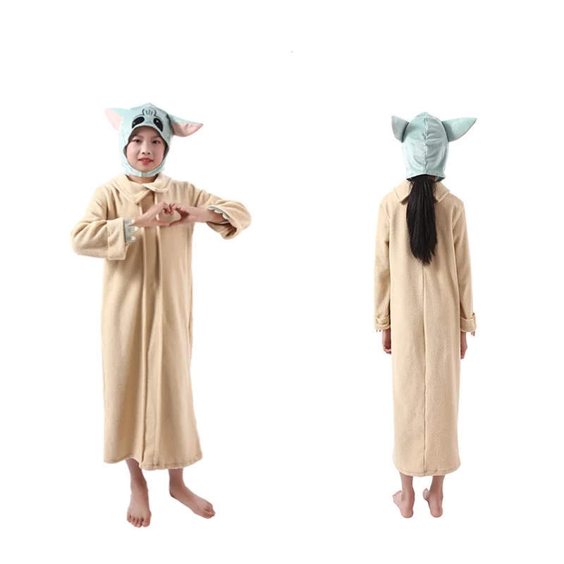 Halloween Cute Y-Yoda-Baby Costume for kids Christmas Carnival Party Cosplay Clothes New Year Kids Anime Cosplay Funny Xmas Gift