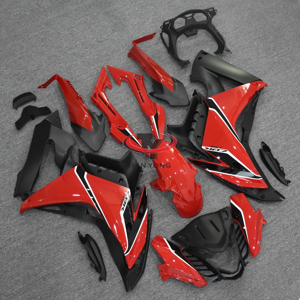 Bodywork Cowling Bright red black floral lines Motorcycle For Honda CBR650F 2017-2019 CBR650 F 650F Full Fairing Kit