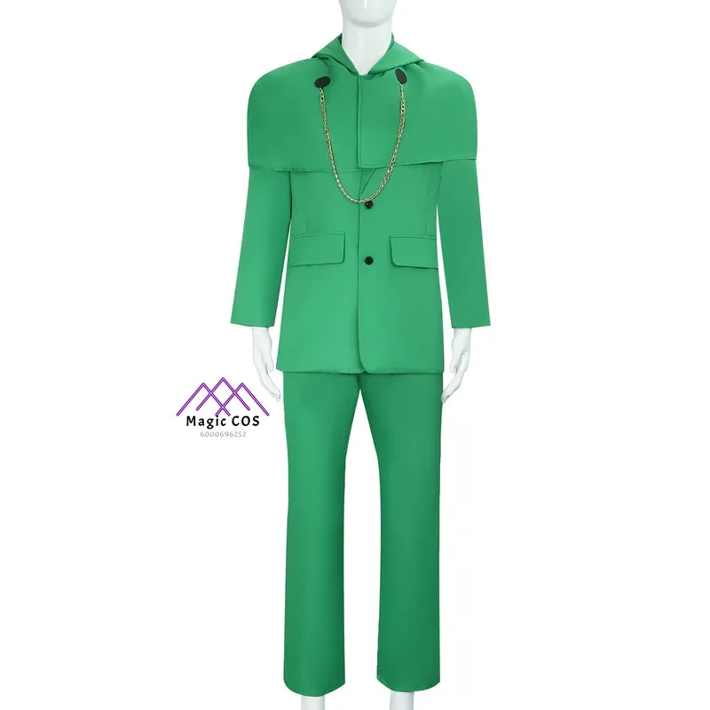 

Movie Doctor Doom Cosplay Costume Adult Unisex Green Uniform Coat Pants Suit Halloween Outfit Party Christmas Comic-Con Live COS