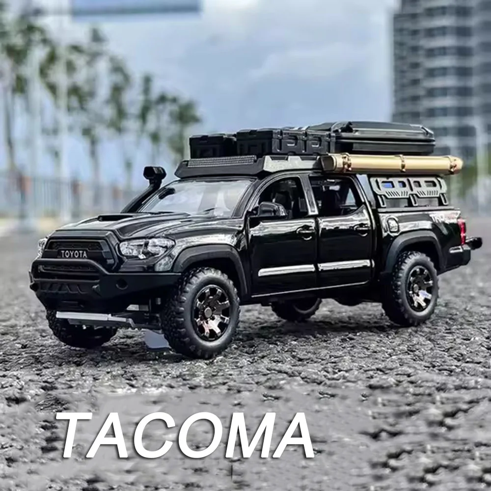 

1:32 Scale Tacoma RAM Mammoth 6x6 Cars Model Toys Doors Opened Off-road Vehicle Wheel Pull Back Miniature SUV Toddler Kids Gifts