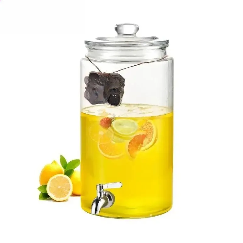 Beverage Dispenser 2 Gallon with Stainless Steel Spigot Iced Tea Lemonade Juice Water Dispenser for Restaurants Parties