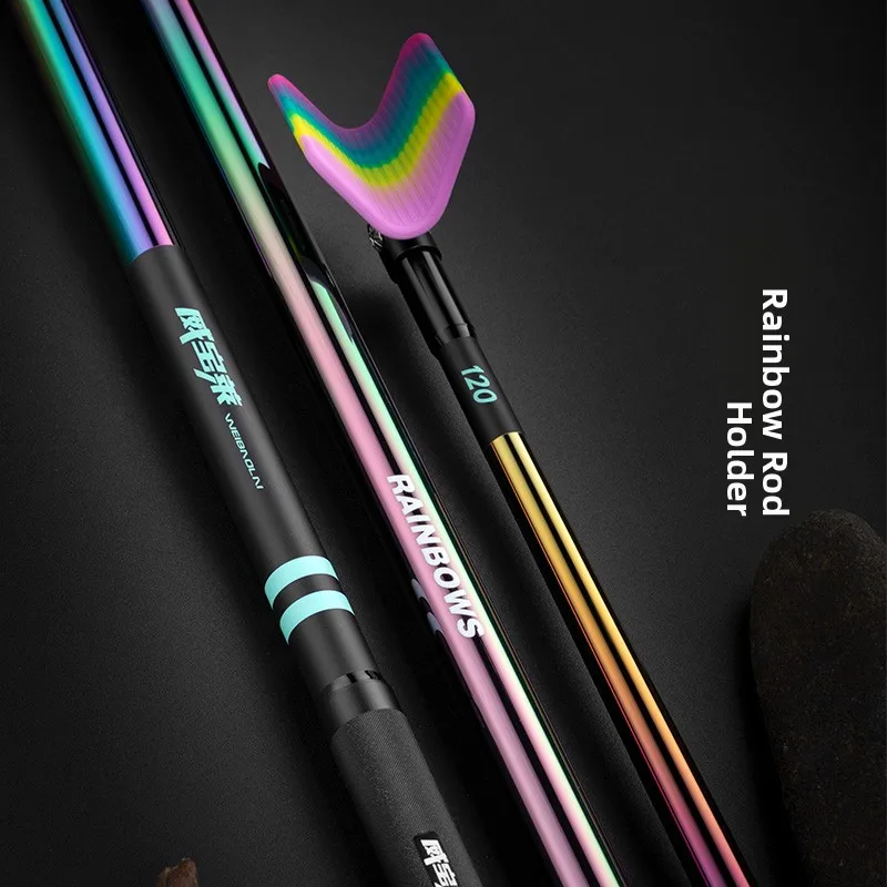 weibola-rainbow-carbon-fishing-rod-stand-ultra-light-single-section-special-for-carp-fishing-platform-stand-outdoor-camping-t