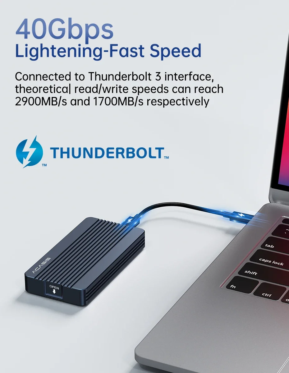 Acasis 40Gbps USB 4.0 NVME M.2 SSD ケース互換アルミニウム M2 外部