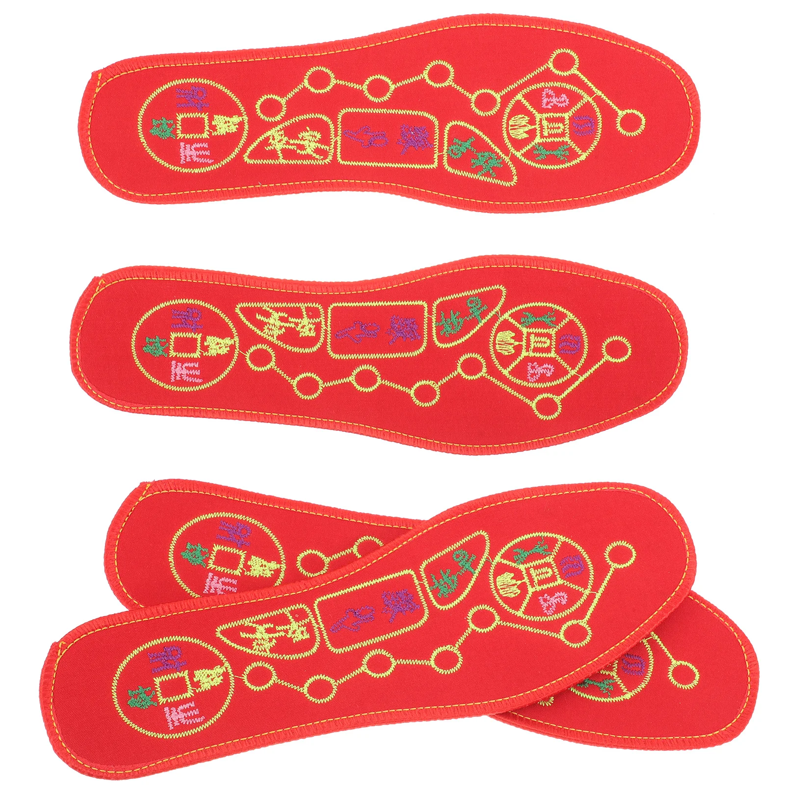 

2 Pairs 41 Lucky Insoles Breathable Sweat absorbing Shockproof Foot Pain Shoe Pads Pedal Year