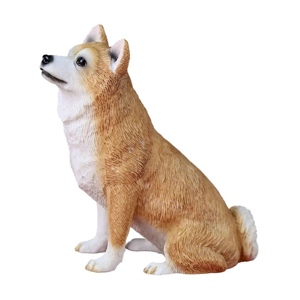 JJM 1/6 Japanese Shiba Inu Dog Figure Akita  Pet Animal Decor Model Collection Toy  for Children Gift Cute Simulation