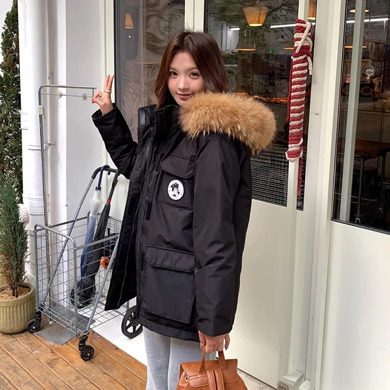 여성 오버코트 캐주얼 솔리드 컬러 여성 다운 재킷 2025 겨울 신상 고품질 화이트 덕다운 여성 다운 재킷 H407