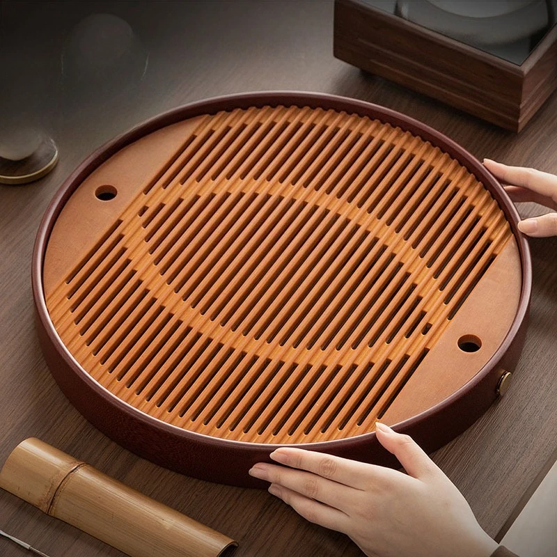 

High end bakelite tea tray Home office Kung Fu set Tea brewing table Drainage and water storage dual purpose