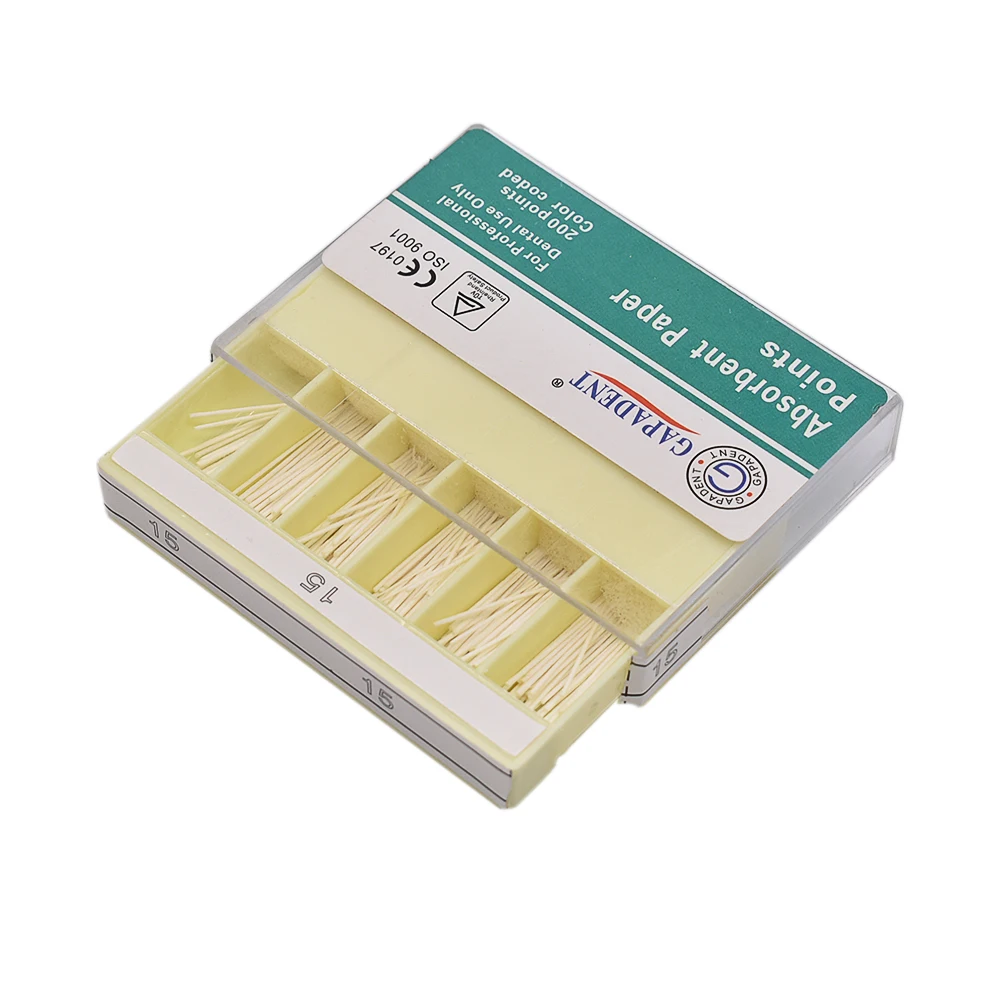 200 points Dental Absorbent Paper Points Sterile Mixed Sizes 15-40# For Dentistry