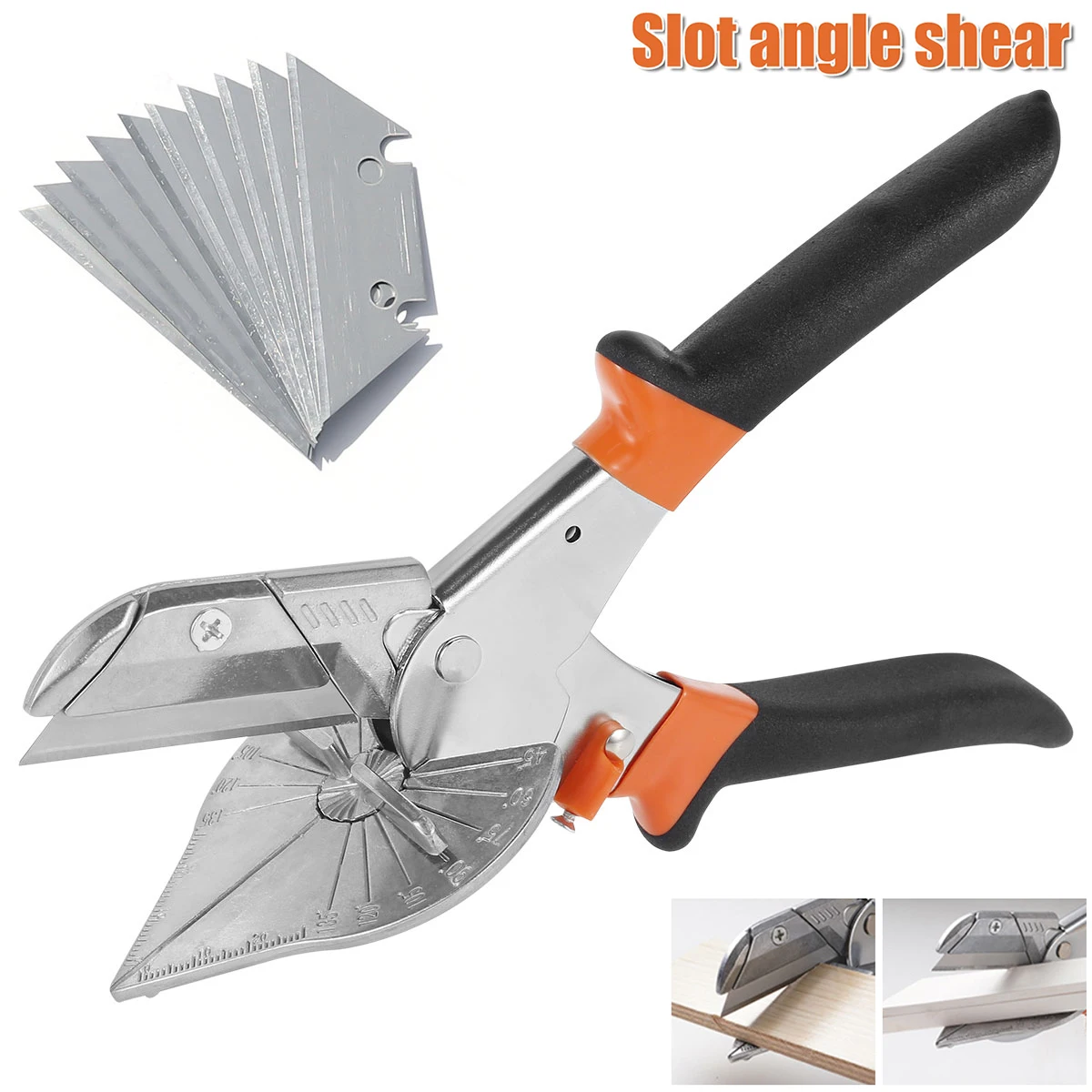 New Miter Shears Adjustable Angle Shears 45 to 135 Degree Miter Cutter Multifunctional Cutting Scissors for Wood Plastic PVC