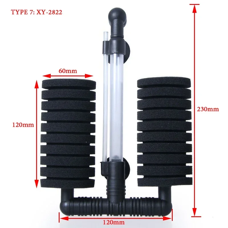 23cm Aquarium Filter Fish Tank Air Pump Skimmer Biochemical Sponge Foam Filter Aquarium Filtration Filter