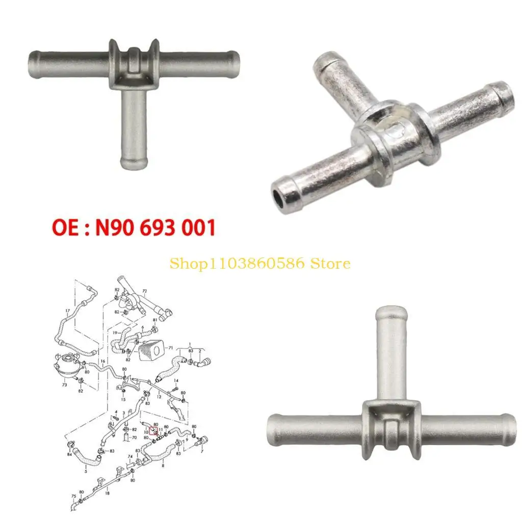 

242A Multipurpose Heavy Duty Coolant Line T Fitting Coupling Water Flange For Vehicle Cooling System Maintenance N90693001