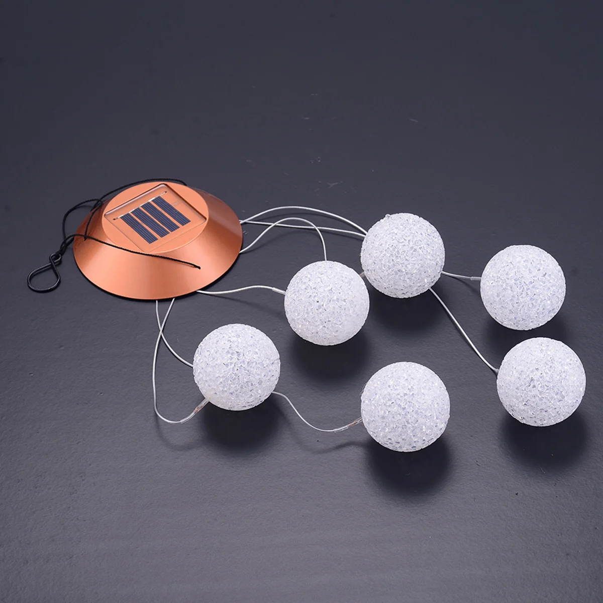

2 Pcs Crystal Ball Wind LED Solar Beads Chime Hanging Lamp Light Changing Night