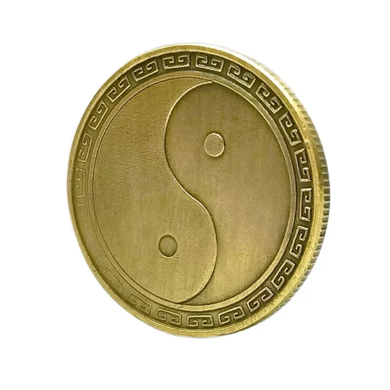 Tai Chi Oito Diagramas Fidget Coin, Metal EDC Gadgets, Finger Skill Brinquedos, Coleção de presentes, Autismo Brinquedos