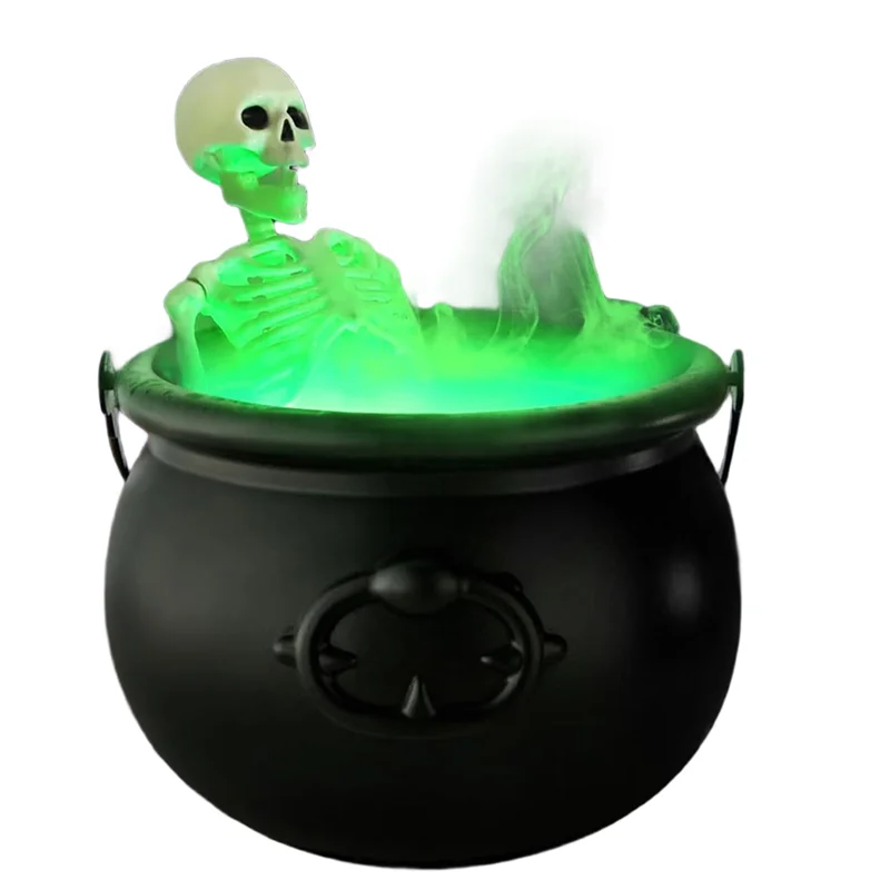 

Indoor Halloween For Decorations Maker For Halloween Witches Cauldron-Black Plastic Cauldron With
