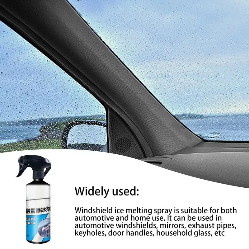 Deicer Windshield Spray 500ml Effecient Defroster Spray For Car Windshield Effective Deicer Spray Fast Acting Deicing Spray For