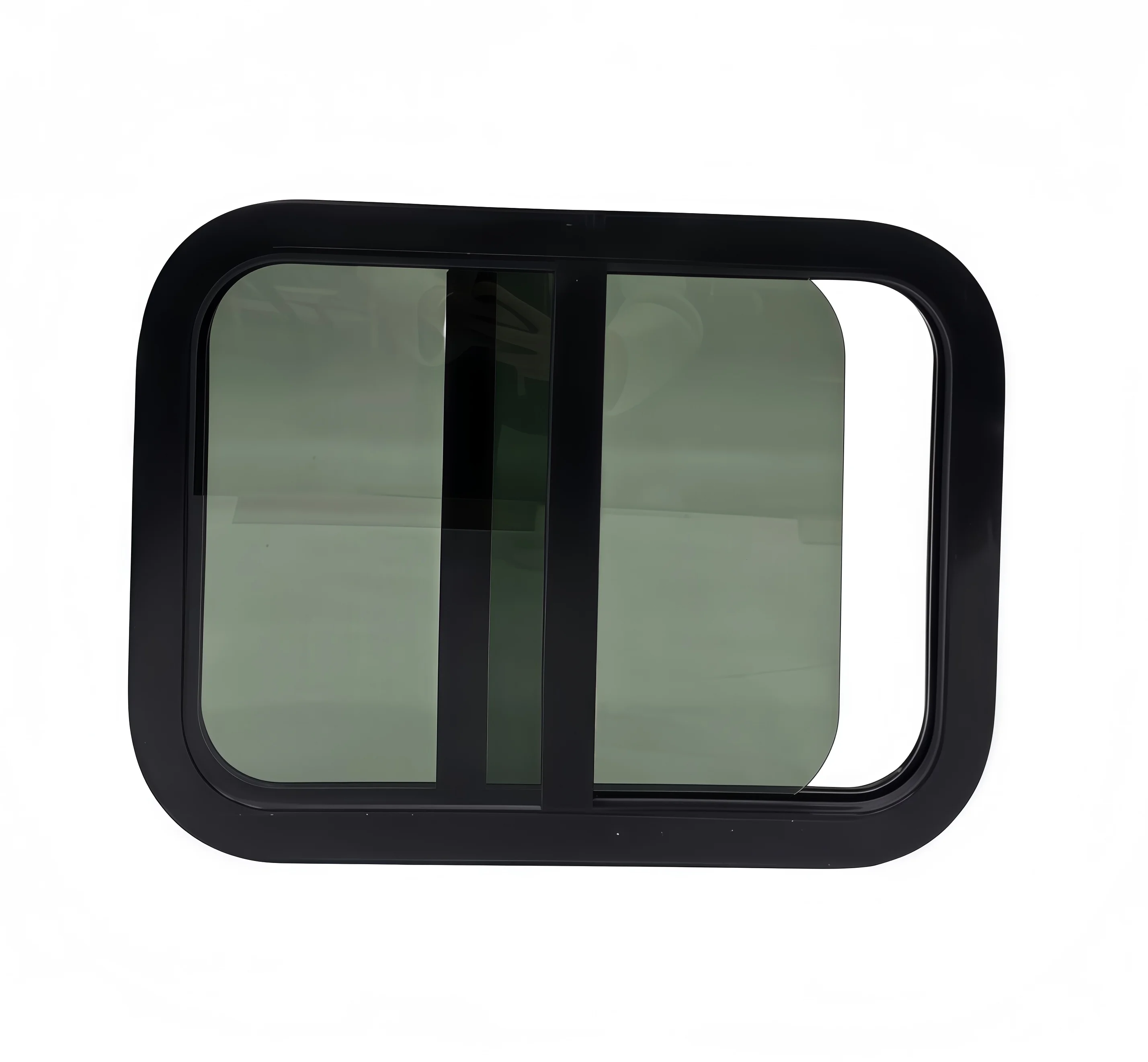 RV Round Corner Aluminum Alloy One-side Sliding Window Tinted Tempered Glass Overland Campers Caravan Wholesale