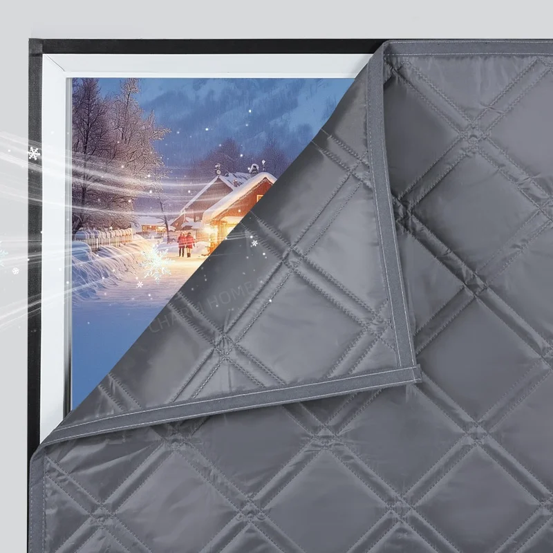 

Oxford cloth cotton curtains thickened bedroom windproof sealing insulation film window antifreeze