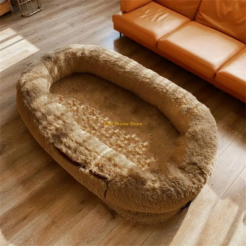

Human and Dog Bed Kittens Puppy Dog Thicken Bed Gift for Pet Detachable Cover