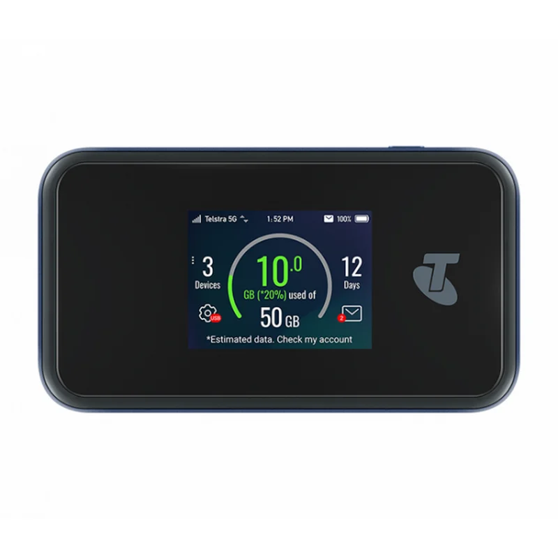 Telstra 5G WiFi6 Pro MU500 Pocket Hotspot Mobile Broadband Device 5G NSA Sim 4G LTE CAT20 Gigabyte Ethernet Portable WiFi Router view 2
