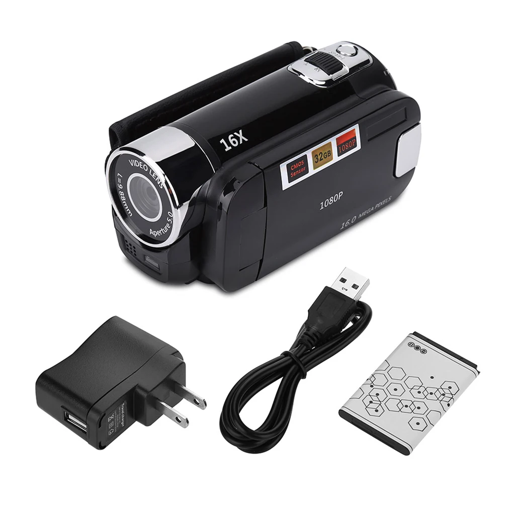 Full High-definition 270  Rotation 1080P Digital Camcorder Lightweight LCD Screen COMS Sensor Video Photography DV Camera