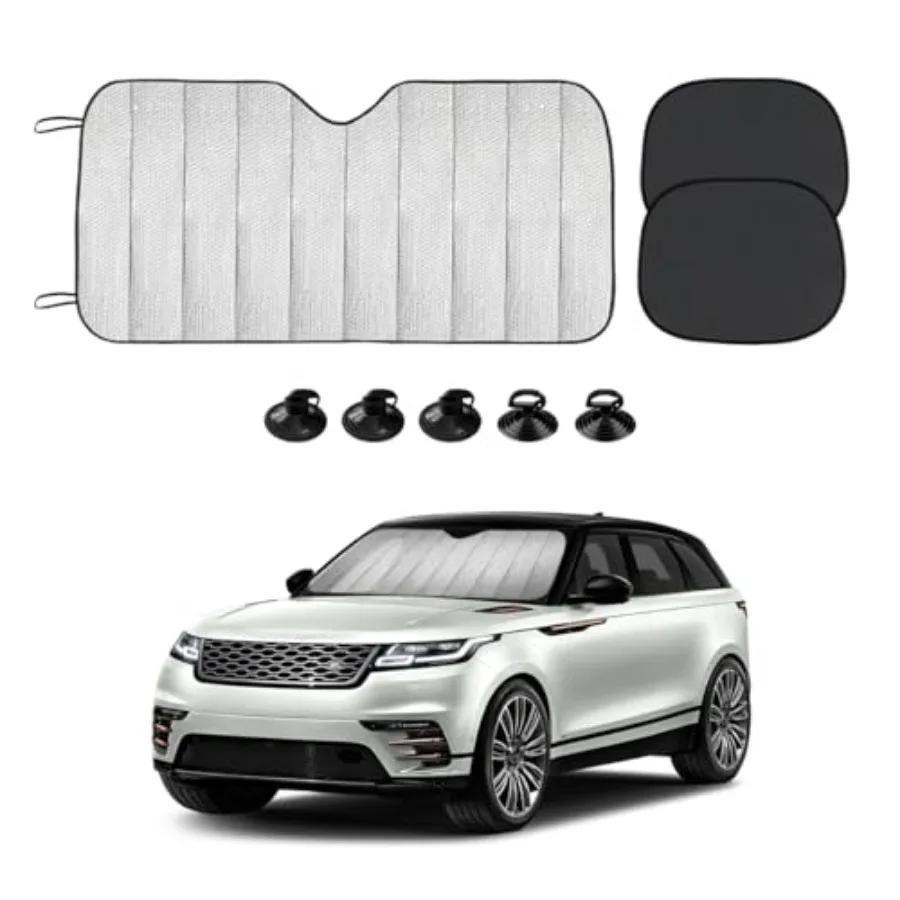 

Car Windshield Sun Shade, 55.1"×27.5" Foldable Front Window Shade Protect Your Car from Sun Heat and Glare Best UV Ray, Auto Wi
