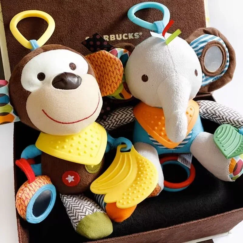 Baby Spielzeug Plüsch Rassel Spielzeug Kinderwagen Hängen Tiere Bett Mobile Kleinkind Für baby spielzeug 0 6 monate peluche sensorial bebé