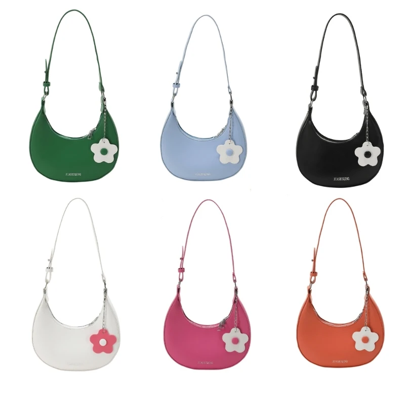 Fashionable Shoulder Bag with Eye Catching Half Moon Design Underarm Bags