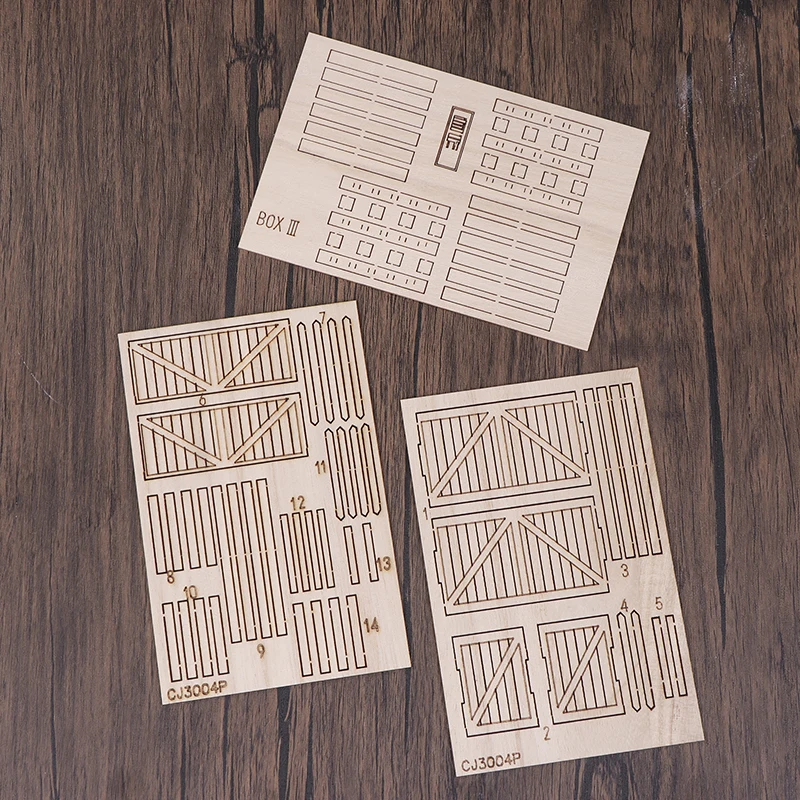 [GT] 1 peça escala 1:35 caixa de madeira em miniatura/suporte de bandeja modelo de montagem feito à mão diy mesa de areia cena layout materiais kit de diorama