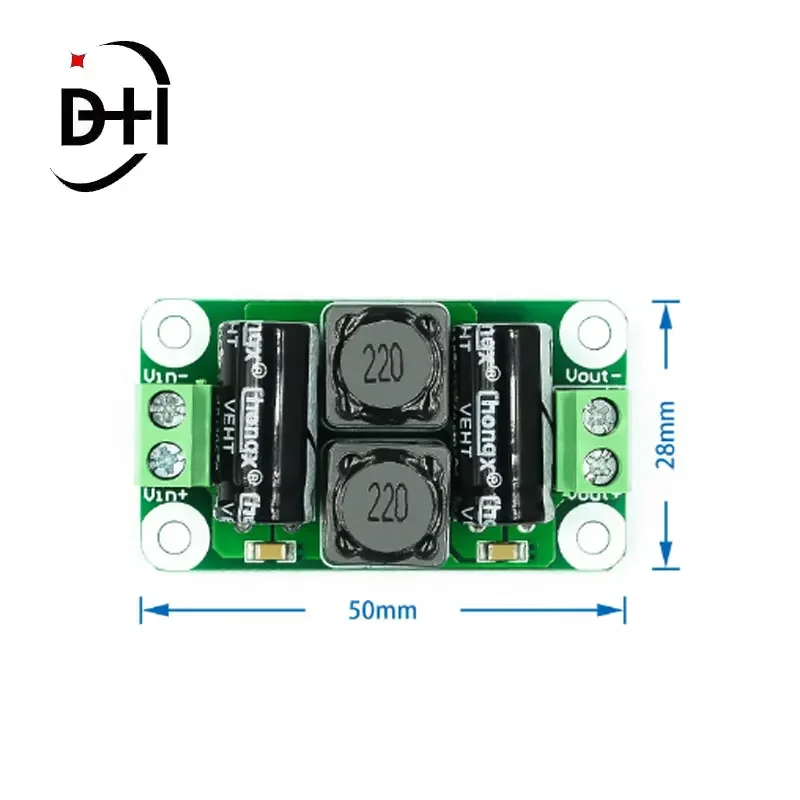 0-50V 4A DC power supply filter board Class D power amplifier Interference suppression board car EMI Industrial control panel a