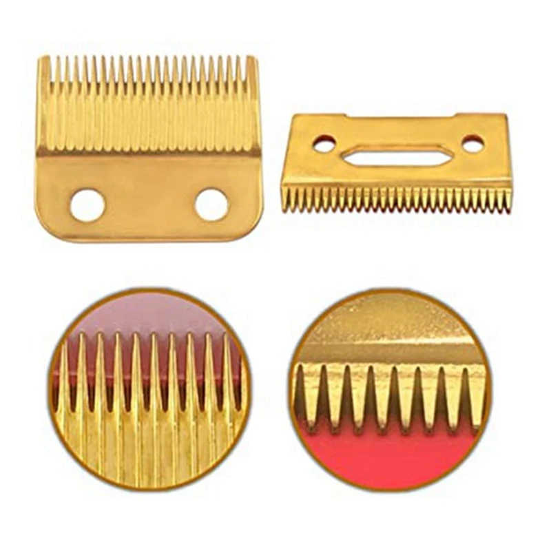 Groove Tooth Unique Design Pro 2 Holes Hair Trimmer Replacement Blades Set For Wahl Hair Clipper Fit Magic Clip