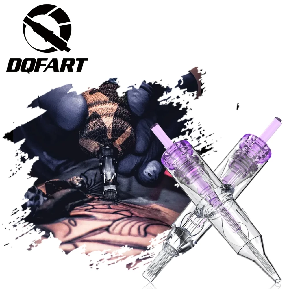 DQFART New Purple Transparent Tattoo Needles 10Pcs/Set 50Pcs/Set High-quality Professional Body Art Creative Designs Accessories