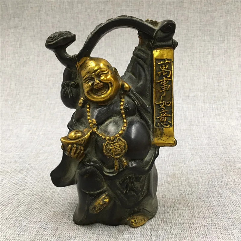 

Early Chinese Collection of Ornaments, Bronze Ware, Station Buddha Family Decoration