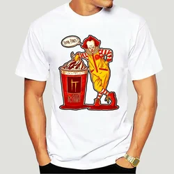 Cool Tops Tee Shirt  It Clown  Mcdonalds Extra Floats Mashup Horror Scary Adult T Shirt  men clothing  streetwear