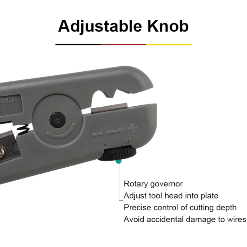 Cortador de cables de Ethernet, herramienta de corte de Cable redondo, pelado de cables Lan para CAT7, CAT6, CAT5E, CAT5