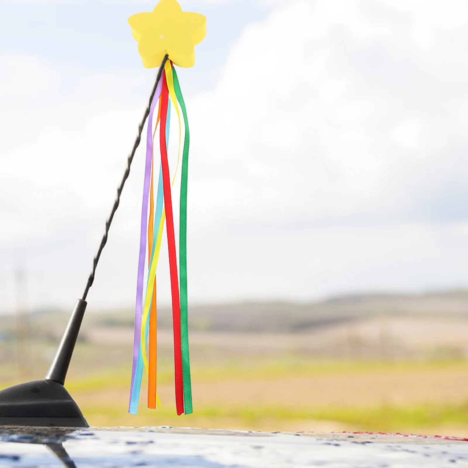 

2Pcs Car Roof Decoration Parts Antenna Toppers Playful Shapes Resistant to Fading Instant Aesthetics Enhancement Outdoor