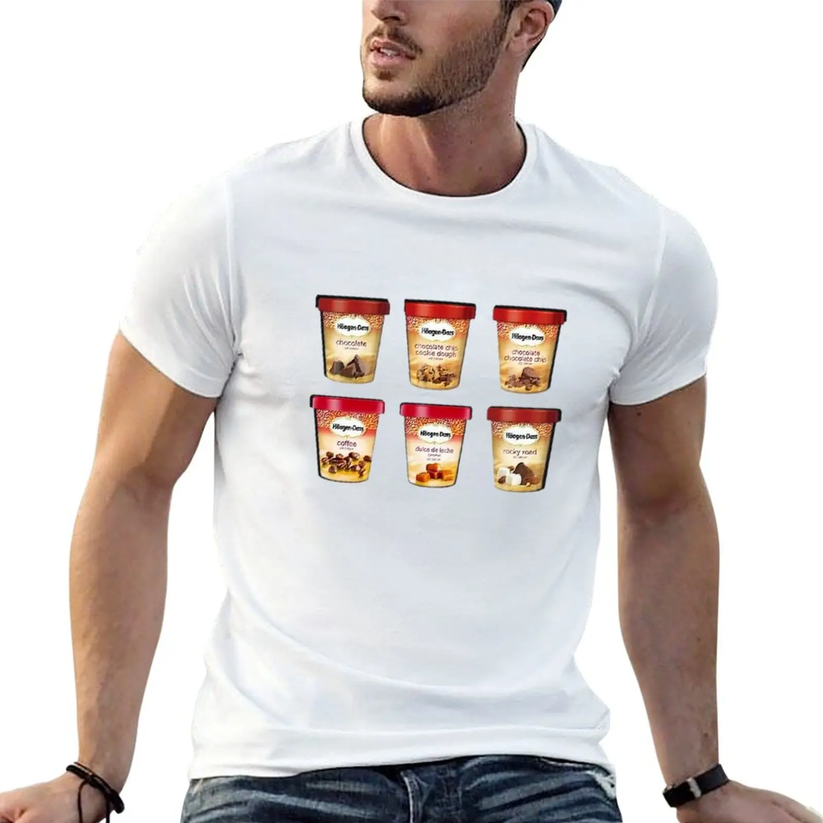 Haagen Dazs Six Flavors T-Shirt cotton t shirt man man tshirt T-Shirt
