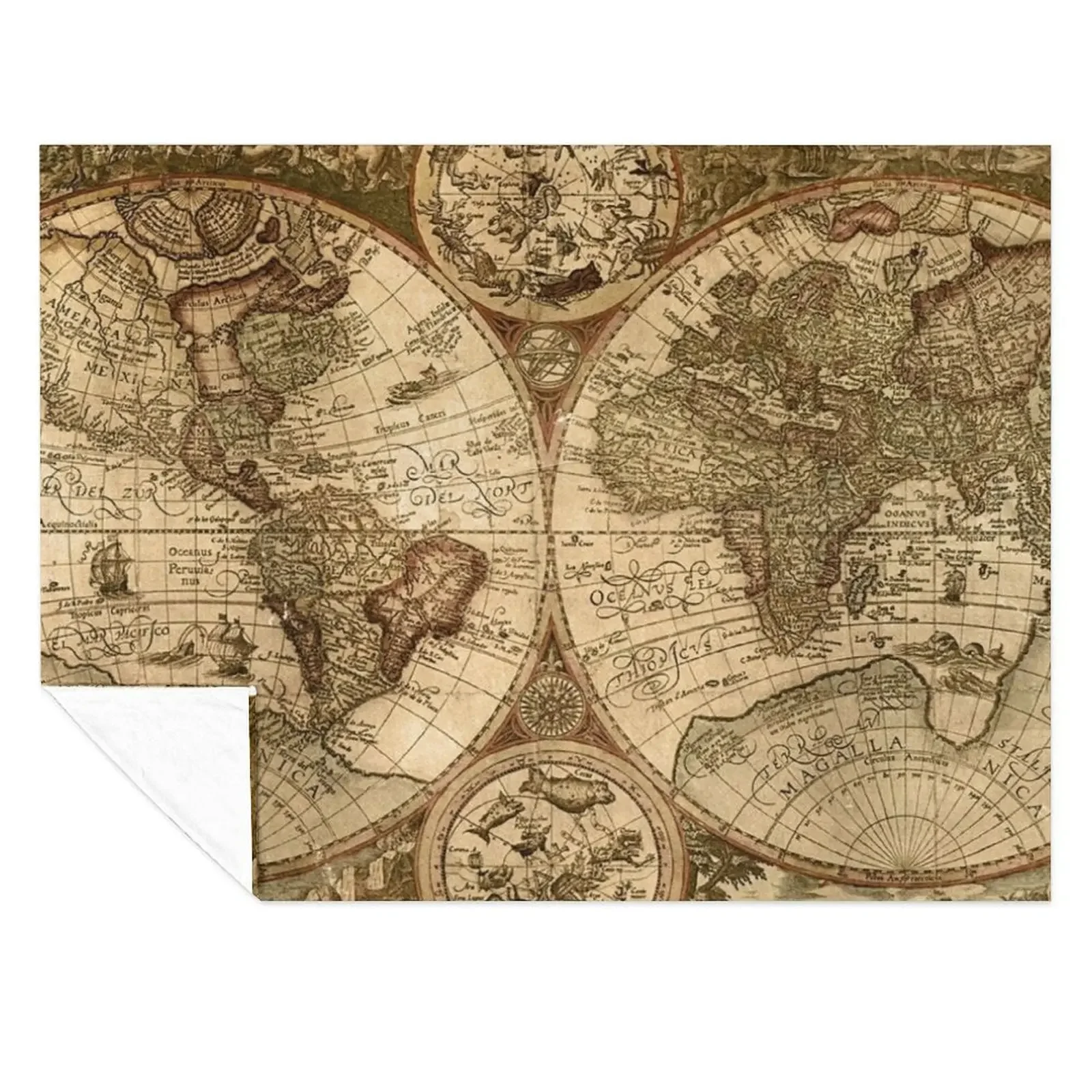 

Ancient Map Throw Blanket Thin Luxury Thicken Heavy for babies Blankets